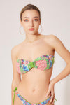 Bikini top triangolo paillettes fiori petitluxe