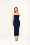 petitluxe abito blu waves lurex lusso