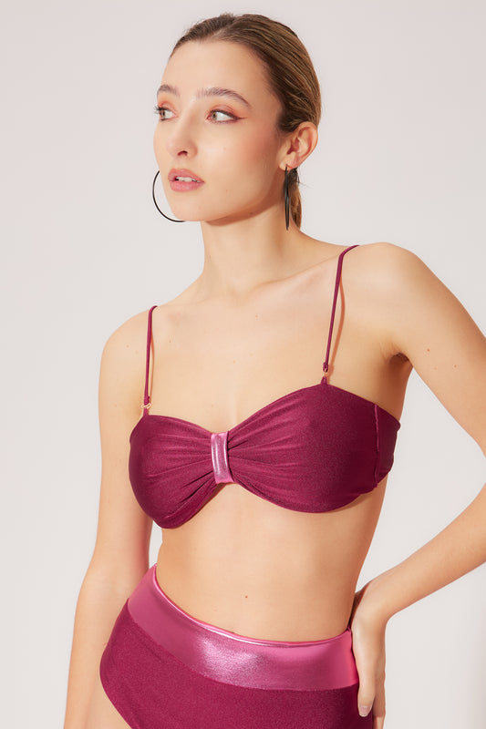 Bikini top caramella color block petitluxe