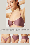 Bikini top in lycra con anello metallico petitluxe